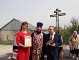 Преосвященнейший епископ Симон совершил чин на основание церкви и водружение креста в поселке Тарасовский