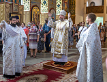 В праздник Преображения Господа Бога и Спаса нашего Иисуса Христа Преосвященнейший епископ Симон совершил Божественную литургию и диаконскую хиротонию