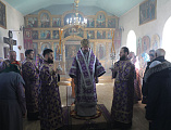 В дни Великого поста епископ Симон с архипастырским визитом посетил приход святителя Тихона Задонского пос. Тарасовский
