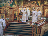 В праздник Крещения Господня Преосвященнейший епископ Симон совершил Литургию, чин Великого освящения воды и диаконскую хиротонию в Покровском кафедральном соборе г. Шахты
