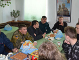 В храме великомученика и целителя Пантелеимона прошла встреча с казаками Гуковского юрта