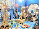 В престольный день епископ Симон совершил Божественную литургию в храме в честь Казанской иконы Божией Матери