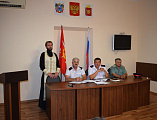Духовник Нижнедонского казачьего Юрта протоиерей Сергий Яценко принял участие в казачьем совете, который прошел в пос. Каменоломни