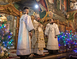 Рождество Христово праздничным богослужением отметили в Покровском кафедральном соборе Шахтинской епархии