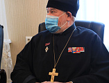 Преосвященнейший епископ Симон провел встречу с начальником отделения по работе с верующими военнослужащими Южного военного округа полковником Александром Анатольевичем Москаленко