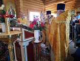 В храме апостола и евангелиста Иоанна Богослова х. Красный было совершено праздничное богослужение по случаю престольного праздника