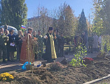 Состоялось древонасаждение на территории Шахтинского Я.П. Бакланова казачьего кадетского корпуса