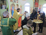 В храме праведного Иоанна Кронштадтского г. Шахты состоялось богослужение с участием детей с ограниченными возможностями и их родителями