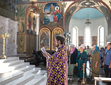 В Четверг Страстной седмицы Преосвященнейший епископ Симон совершил Литургию и Чин умовения ног в Покровском кафедральном соборе города Шахты