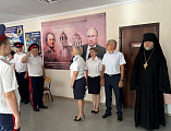 Иеромонах Димитрий (Яроцкий) благословил воспитанников Кадетского Казачьего Техникума на начало учебного года