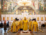 В день рождения Святейшего Патриарха Московского и всея Руси Кирилла епископ Симон совершил Литургию в Покровском кафедральном соборе города Шахты