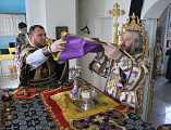 В Неделю 3-ю Великого поста, Крестопоклонную, Преосвященнейший епископ Симон совершил Божественную литургию в храме в честь Святой Троицы хут. Ягодинка