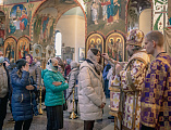 В субботу второй седмицы Великого поста епископ Шахтинский и Миллеровский Симон совершил всенощное бдение в Покровском кафедральном соборе г. Шахты