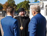 Встреча епископа Шахтинского и Миллеровского Симона с депутатом Государственной Думы Максимом Ивановичем Щаблыкиним и Главой Администрации города Шахты Андреем Владимировичем Ковалевым