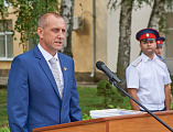 Казаков кадет в День знаний напутствовал иерей Евгений Поцелуев