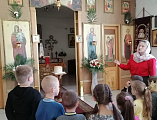 В рамках деятельности родительского клуба «Семейный Очаг», дети посетили храм Великомученика Пантелеимона