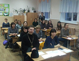 Настоятель храма Успения Пресвятой Богородицы протоиерей Глеб Гладышев принял участие в родительском собрании школы №1 и № 4 г. Донецка