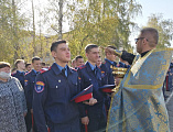 Иерей Евгений Поцелуев совершил молебен в казачьем кадетском корпусе имени генерала Я.П. Бакланова в праздник Покрова Пресвятой Богородицы