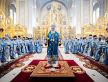 Преосвященнейший Симон епископ Шахтинский и Миллеровский сослужил Главе Донской митрополии в праздник Донской иконы Божией Матери, установленный на Дону