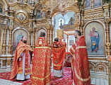 В храме Свято-Успенского архиерейского подворья г. Донецка состоялось соборное богослужение священнослужителей Шахтинской епархии