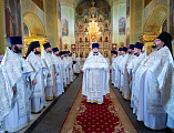 Преосвященнейший епископ Симон сослужил митрополиту Саратовскому и Вольскому Игнатию в день 10-летия его архиерейской хиротонии