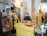 Накануне дня памяти святителя Николая Чудотворца Преосвященнейший епископ Симон совершил всенощное бдение в Никольском храме пос. Аюта
