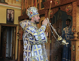 Преосвященнейший епископ Симон возглавил праздничную Божественную литургию в храме Владимирской иконы Божией Матери х. Можаевка по случаю престольного дня