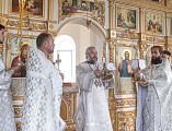Преосвященнейший епископ Симон совершил Божественную литургию в храме Святой Троицы хутора Ягодинка