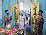 В Неделю преподобной Марии Египетской Преосвященнейший епископ Симон совершил Божественную литургию в храме святителя Николая хутора Богданов