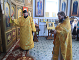 Преосвященнейший епископ Симон с архипастырским визитом посетил храм Архистратига Михаила пос. Соколово-Кундрюченский г. Новошахтинска