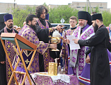 Преосвященнейший епископ Симон совершил чин на основание церкви и водружение креста в поселке Тарасовский