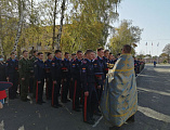 Иерей Евгений Поцелуев совершил молебен в казачьем кадетском корпусе имени генерала Я.П. Бакланова в праздник Покрова Пресвятой Богородицы