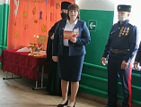 Иерей Анатолий Минаев посетил церемонию посвящения в казачата в МБОУ Елкинская СОШ