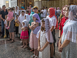Молебен на начало учебного года и торжественная линейка в воскресной школе Покров