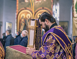 В день памяти великомученика Феодора Тирона Преосвященнейший епископ Симон совершил Литургию в Покровском кафедральном соборе города Шахты