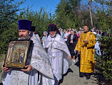 Соборное богослужение в храме поселка Каменоломни и крестный ход прошли в день воспоминания чуда, совершенного Архангелом Михаилом в Хонех