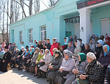 Ученики воскресной школы «Свет Ангела» поздравили прихожан храма в честь великомученика Пантелеимона г. Гуково с Благовещением Пресвятой Богородицы