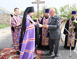 Преосвященнейший епископ Симон совершил чин на основание церкви и водружение креста в поселке Тарасовский