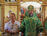 Епископ Шахтинский и Миллеровский Симон в престольный день совершил Божественную литургию в храме преподобного Серафима Саровского хут. Красновка