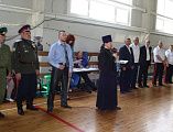Участников регионального турнира по казачьему рукопашному бою на открытии турнира напутствовал духовник Православного войска казаков Дона протоиерей Михаил Борисенко