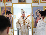 Преосвященнейший епископ Симон совершил Божественную литургию в храме святого благоверного князя Александра Невского г. Шахты