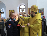 Накануне дня памяти святителя Николая Чудотворца Преосвященнейший епископ Симон совершил всенощное бдение в Никольском храме пос. Аюта