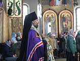 Накануне праздника Благовещения Пресвятой Богородицы Преосвященнейший епископ Симон совершил всенощное бдение в Покровском кафедральном соборе г. Шахты