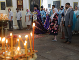 В престольный праздник и 190-летие храма Преосвященнейший епископ Симон совершил Литургию в Успенском храме ст. Калитвенской