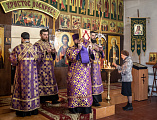 В Неделю вторую Великого поста Преосвященнейший епископ Симон совершил Божественную литургию в храме великомученика Пантелеимона поселка Майский