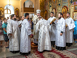 В праздник Преображения Господа Бога и Спаса нашего Иисуса Христа Преосвященнейший епископ Симон совершил Божественную литургию и диаконскую хиротонию