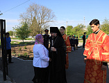 В престольный день Преосвященнейший епископ Симон совершил Божественную литургию в храме святого великомученика Георгия Победоносца пос. Новозарянский