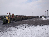 Помощник командира по работе с верующими военнослужащими протоиерей Николай Севрюгин принял участие в строевом смотре новосформированного подразделения воинской части № 84839
