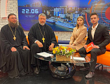 Иерей Владислав Касьянов и протоиерей Александр Маликов рассказали о епархиальном фестивале Дети солнца 2023 в прямом эфире региональной программы Утро