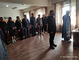 В пожарной части № 41 г. Зверево состоялся молебен в честь памяти иконы Матери Божией «Неопалимая купина»